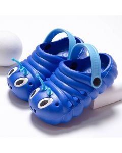 Dark Blue Caterpillar Baby Crocs Sandals