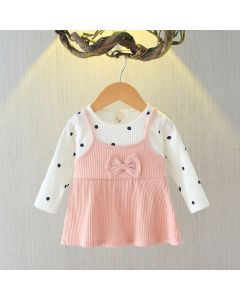 Cute Polkadot Frock For Baby Girls