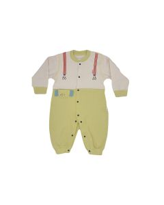 Shoulder Lines Elephant Text Romper