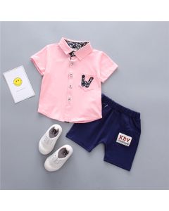 Soft Pink Baby Boy Outfit Sets