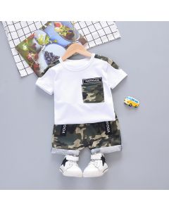 White Camo Boy Clothing Sets