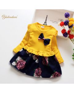 Best Quality Girls Yellow Frock For Winters