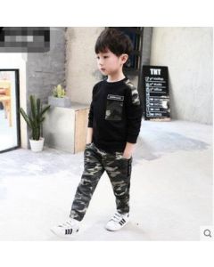 Camo Black Toddler Clothes Set For Winters