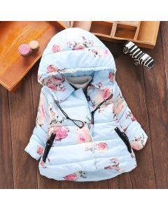 Cute Floral Printed Baby Hoody