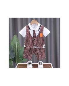 Brown Stylish Summer Suits For Baby Boys