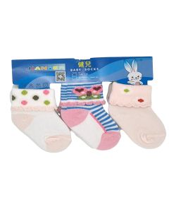 Cute Baby Socks 0-12 Months - 3 Pack