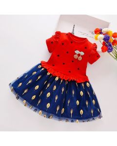 Cute Crewneck Baby Girl Dress Design