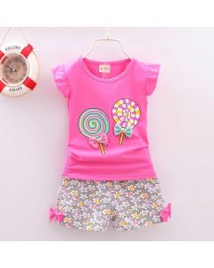 Cute Pink Clothing Set For Baby Girls