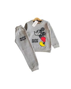 Gray Mickey Winter Clothing Set For Baby
