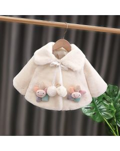 Imported White Flower Patch Infant Coats Type Jackets For Baby