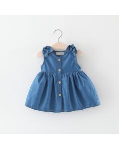 Light Denim Baby Girl Fancy Frocks