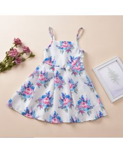 Small Flowers Designer Frock Suit For Girls