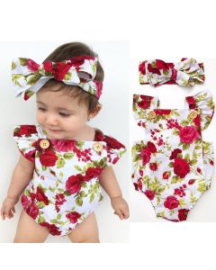 Stylish Floral Baby Girl Jumpsuit