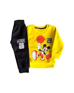 Yellow Mickey Winter Fashion Outfits For Kids in Pakistan