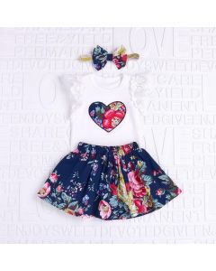 Girls Hearts Clothing Set