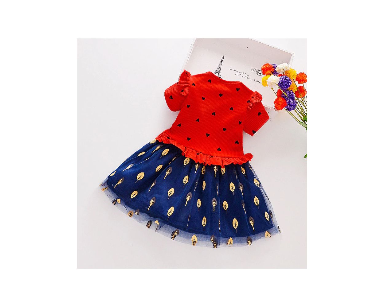 Baby Kids Girl Strawberry Ruched Dress Beach Holiday Princess Dress Clothes  | eBay