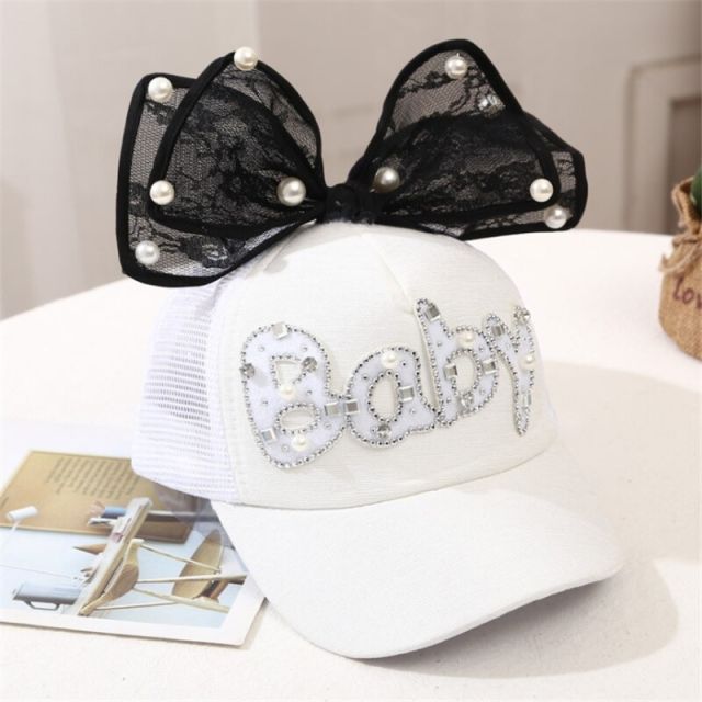 Black Bow Baby Girl Cap The Bobo Store