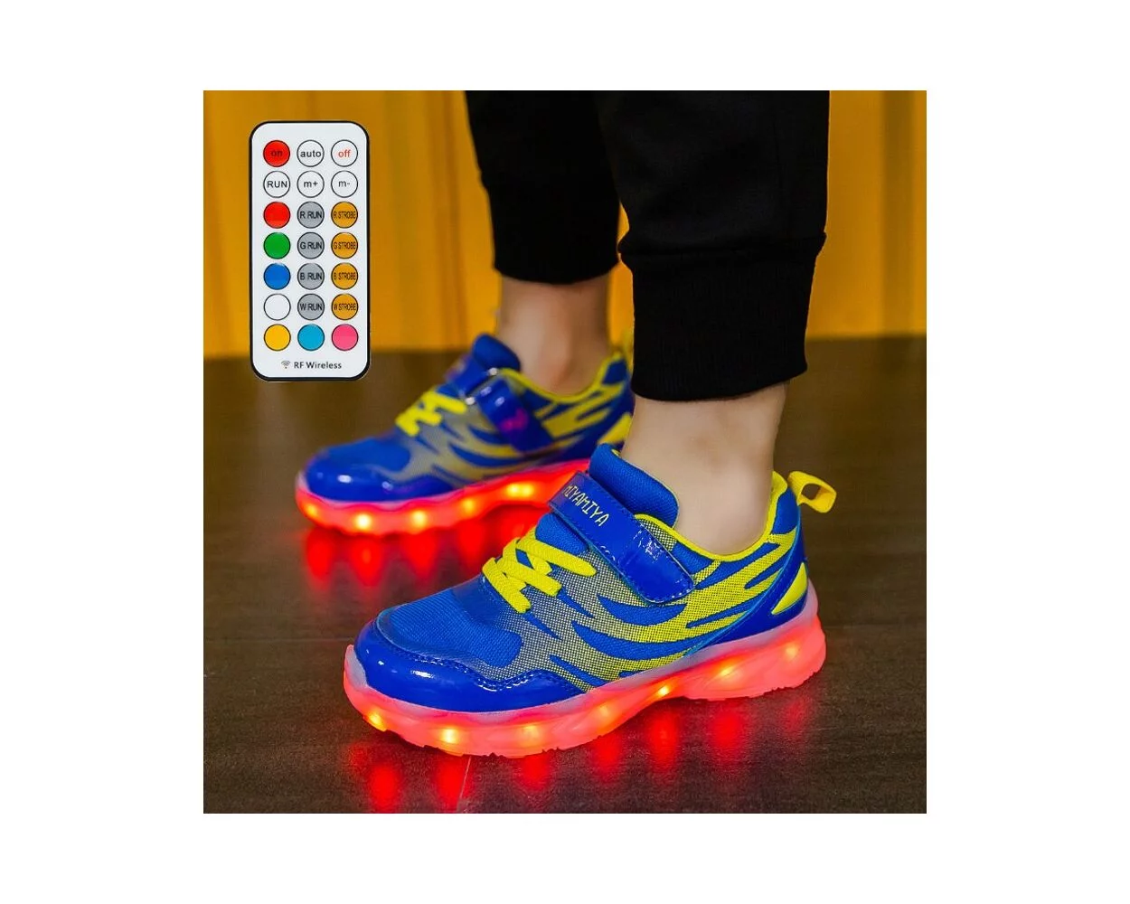 Remote Control Multicolor Led Sneakers For Boys The Bobo Store