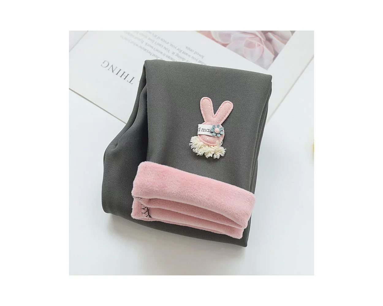 Cute Gray Cartoon Baby Girls Joggers Pants The Bobo Store