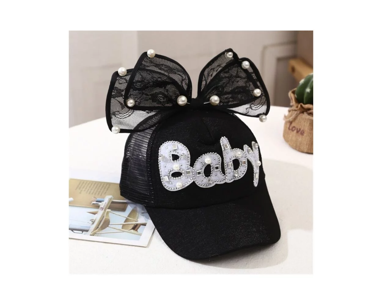 Black hat for baby girl cheap