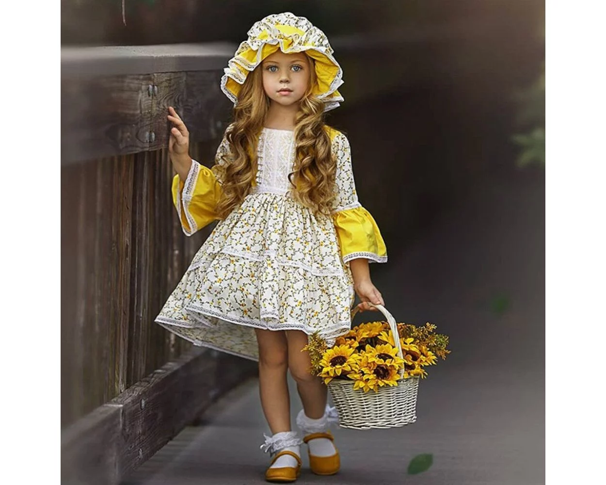 Cute baby girl in frock cheap