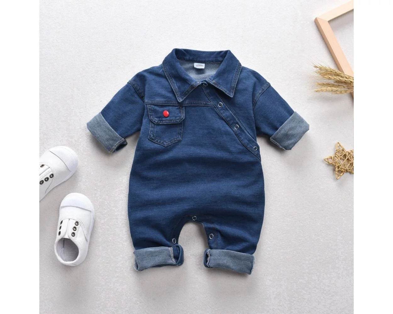 Denim Jean Romper For Babies The Bobo Store