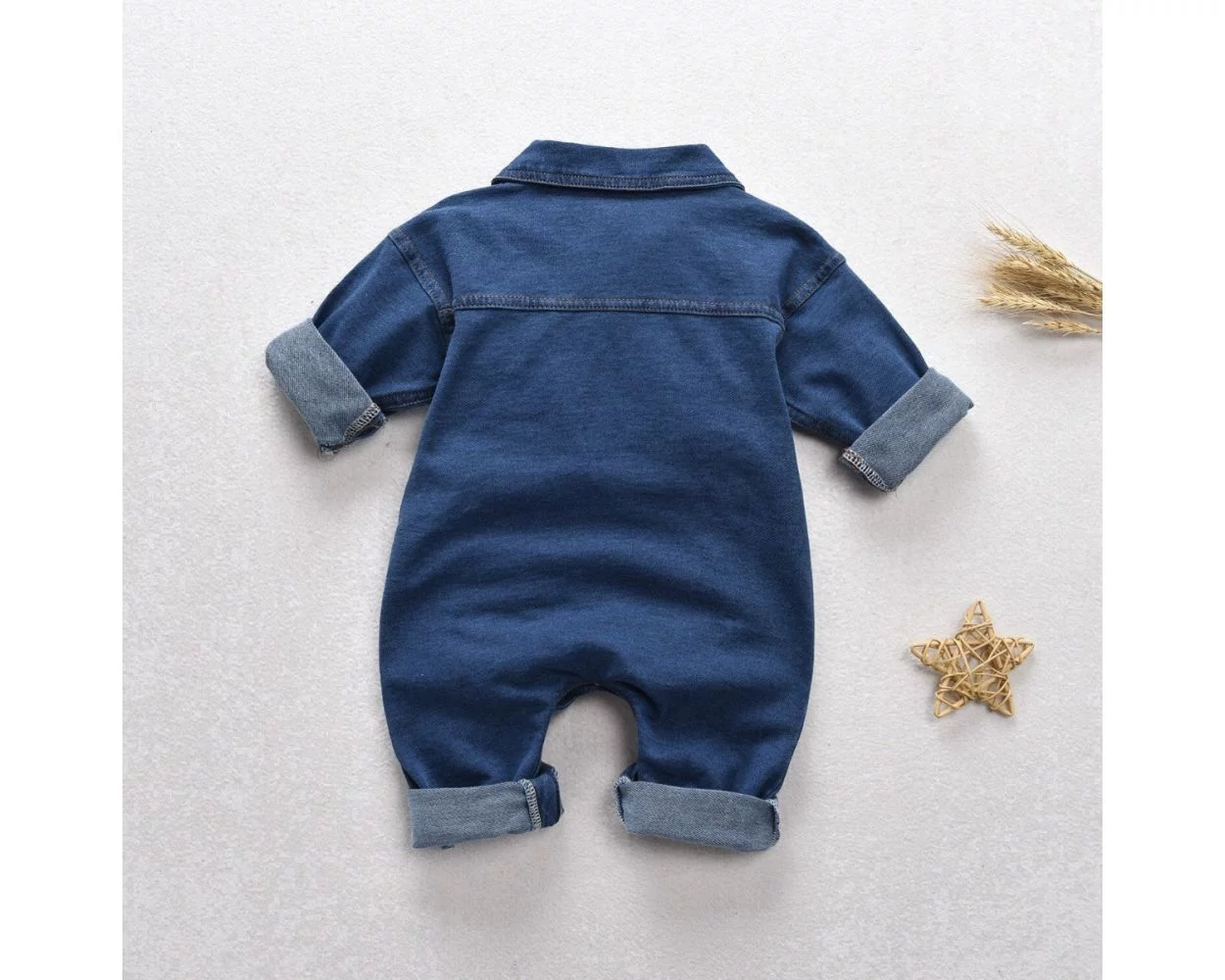 Denim Jean Romper For Babies The Bobo Store