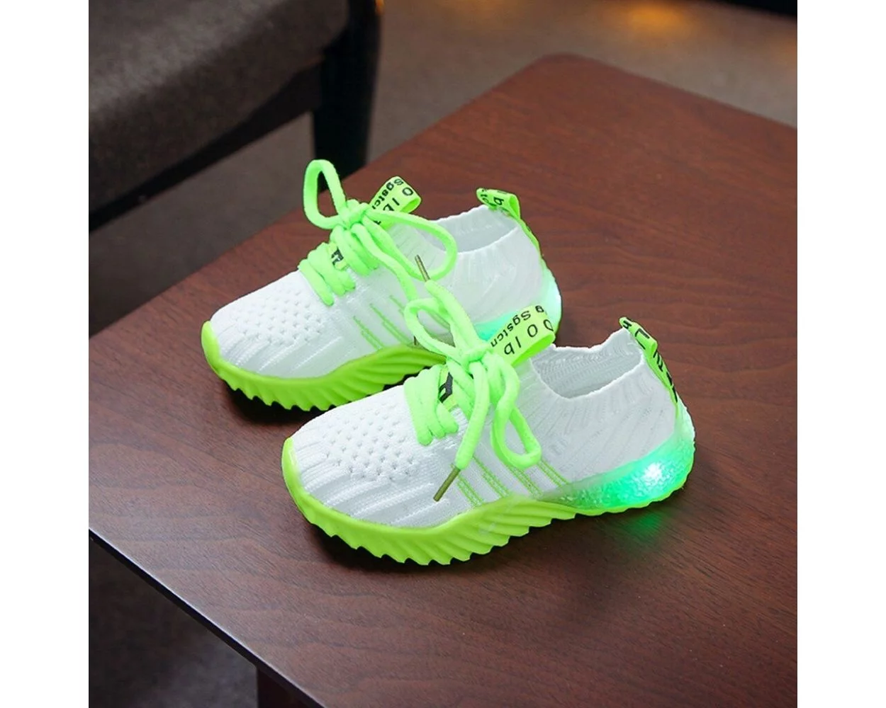Neon green kids shoes on sale