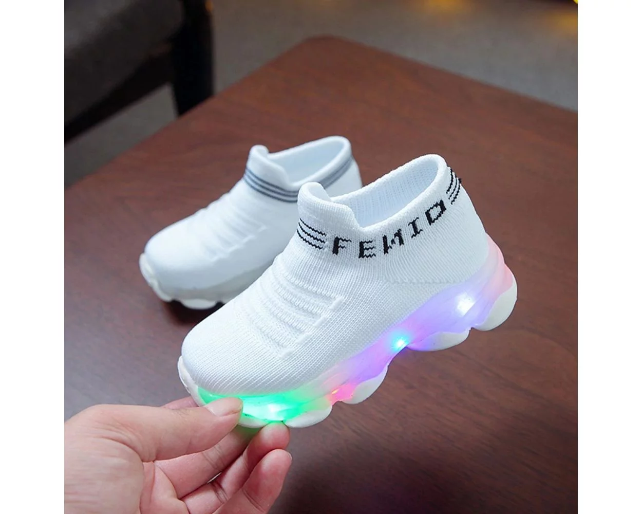 White shoes with lights on sale