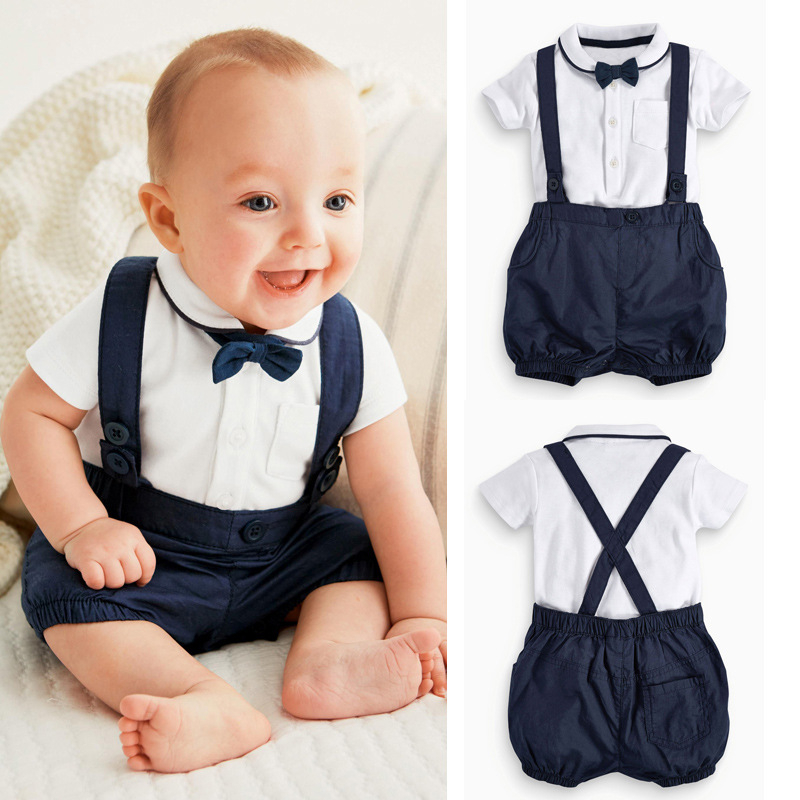 Amazon.com: A&J DESIGN Baby Boys Suits Toddler Wedding Ring Bearer Outfit  Gentleman Formal Dress Clothes Set with Hat Navy Blue 18-24 Months:  Clothing, Shoes & Jewelry