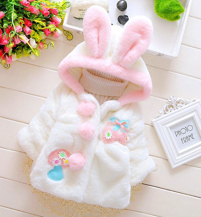 New Rabbit Ear White Jacket For Baby Girl The Bobo Store