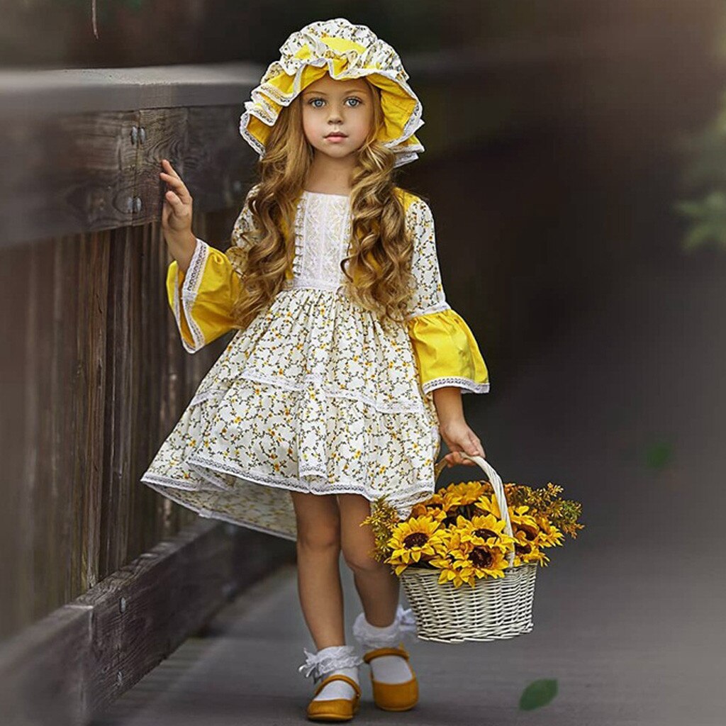 Dress baby Girl 18 Months - 6 Tahun Birthday Baju Gaun Budak Perempuan  Summer Yellow Cute Solid Color Suspender Fashion Kids Princess Dresses  Kanak Kanak Perempuan | Lazada